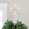 Roman Boy's God Bless Baby's First Christmas Cross Tree Topper - 8.5" - Blue